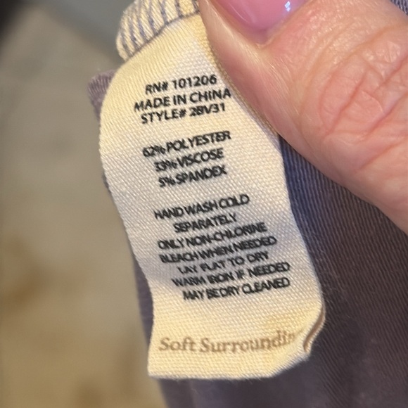 Amazing lavender Soft Surroundings asymmetrical layering tunic EUC - Picture 12 of 14